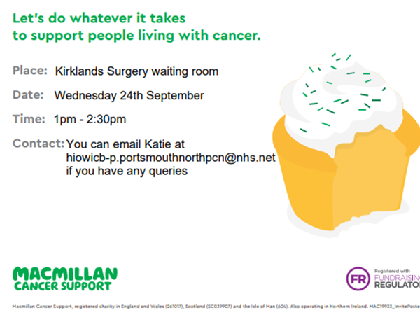 Macmillan cake sale